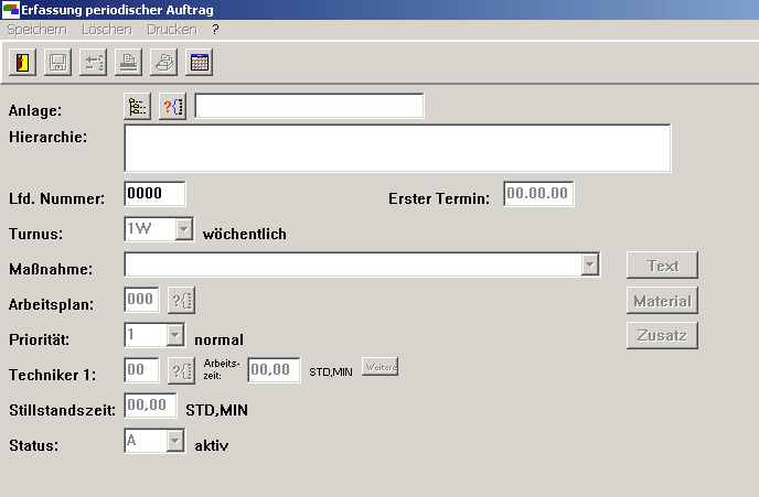 Instandhaltungssoftware Exp-Instandhaltung: Erfassung periodischer Aufträge