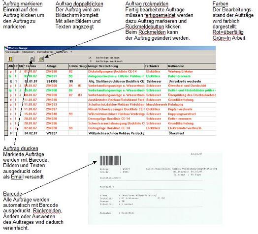 Instandhaltungssoftware Exp-Instandhaltung: Auftragsbearbeitung